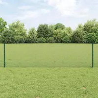 vidaXL Schwei&szlig;drahtzaun mit Pfosten 10 x 0,6 m (B x H)
