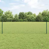 vidaXL Schwei&szlig;drahtzaun mit Pfosten 50 x 0,5 m (B x H)