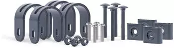 Alberts Zaunfeldhalter-Set f&uuml;r Chaussee verstellbar beweglich Aluminium anthrazit
