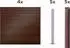 Alberts Zaun Set Palitio zum Aufschrauben Profilhöhe 15 cm 8 m x 180 cm dunkelbraun