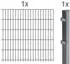Alberts Anbauset Doppelstabmatte BxH 200 x 100 cm anthrazit