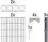 Alberts Doppelstabmatten-Set Bergen 200 x 100 cm, 4 m, anthrazit