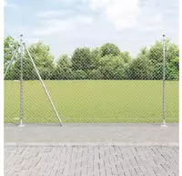 vidaXL Geschwei&szlig;ter Drahtzaun mit Betonfundament 10 x 1,5 m (B x H)