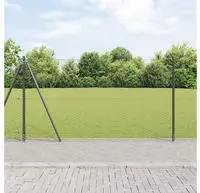 vidaXL Geschwei&szlig;ter Drahtzaun mit Betonfundament 25 x 1,4 m (B x H)