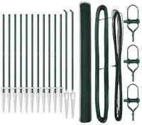 vidaXL Schwei&szlig;drahtzaun mit Spikes 25 x 1,5 m (B x H)