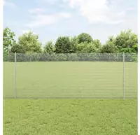 vidaXL Schwei&szlig;drahtzaun mit Pfosten 50 x 1 m (B x H)