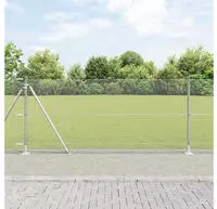 vidaXL Geschwei&szlig;ter Drahtzaun mit Betonfundament 25 x 0,8 m (B x H)
