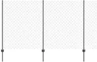 vidaXL Kettenzaun mit Pfosten 25 x 1,4 m (B x H)