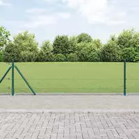 vidaXL Geschwei&szlig;ter Drahtzaun mit Betonfundament 50 x 0,6 m (B x H)