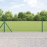 vidaXL Geschwei&szlig;ter Drahtzaun mit Betonfundament 25 x 0,5 m (B x H)