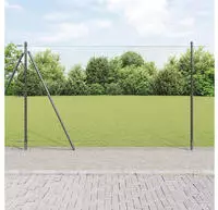 vidaXL Geschwei&szlig;ter Drahtzaun mit Betonfundament 100 x 1,4 m (B x H)