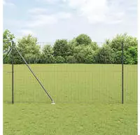 vidaXL Schwei&szlig;drahtzaun mit Spikes 10 x 1,5 m (B x H)