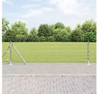 vidaXL Geschwei&szlig;ter Drahtzaun mit Betonfundament 50 x 0,6 m (B x H)