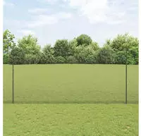 vidaXL Schwei&szlig;drahtzaun mit Pfosten 25 x 1,5 m (B x H)