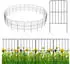 Costway Dekorativer Gartenzaun 25-tlg. 825x60cm Edelstahl (GT3987)