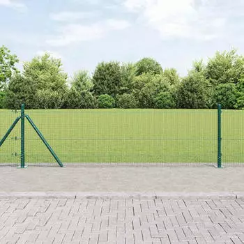 vidaXL Geschwei&szlig;ter Drahtzaun mit Betonfundament 10 x 0,5 m (3352390)