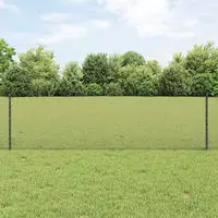 vidaXL Schwei&szlig;drahtzaun mit Pfosten 25 x 0,6 m (B x H)