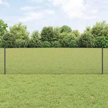 vidaXL Schwei&szlig;drahtzaun mit Pfosten 25 x 0,6 m (3336589)