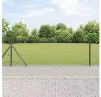 vidaXL Geschwei&szlig;ter Drahtzaun mit Betonfundament 25 x 0,5 m (B x H)