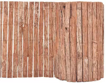vidaXL Gartenzaun aus Baumrinde 1000x50cm (142680)