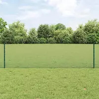 vidaXL Schwei&szlig;drahtzaun mit Pfosten 25 x 0,6 m (B x H)