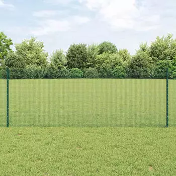 vidaXL Schwei&szlig;drahtzaun mit Pfosten 25 x 0,8 m (3336476)