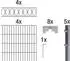 Alberts Doppelstabmatten-Set Eleganz 200 x 120 cm, 8 m, anthrazit
