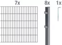 Alberts Doppelstabmattenzaun "Grundset" H&ouml;he: 80-200 cm, Gesamtl&auml;nge: 4-30 m, zum
