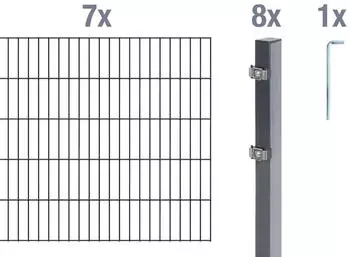 Alberts Doppelstabmattenset 6/5/6 100 x 1400 cm feuerverzinkt