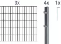 Alberts Doppelstabmattenzaun "Grundset" H&ouml;he: 80-200 cm, Gesamtl&auml;nge: 4-30 m, zum