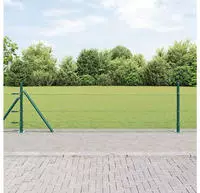 vidaXL Geschwei&szlig;ter Drahtzaun mit Betonfundament 10 x 0,4 m (B x H)