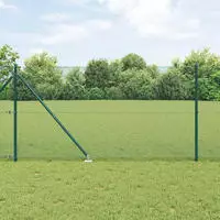 vidaXL Schwei&szlig;drahtzaun mit Spikes 50 x 1,2 m (B x H)