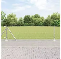 vidaXL Geschwei&szlig;ter Drahtzaun mit Betonfundament 25 x 0,6 m (B x H)
