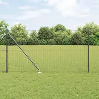 vidaXL Schwei&szlig;drahtzaun mit Spikes 25 x 1 m (B x H)