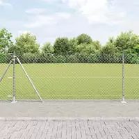 vidaXL Geschwei&szlig;ter Drahtzaun mit Betonfundament 25 x 0,8 m (B x H)