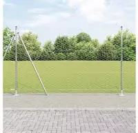 vidaXL Geschwei&szlig;ter Drahtzaun mit Betonfundament 25 x 1,6 m (B x H)