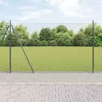 vidaXL Geschwei&szlig;ter Drahtzaun mit Betonfundament 10 x 1,4 m (B x H)