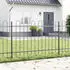 vidaXL Gartenzaun 8 Stk. Grau 13,6 x 1,2 m Pulverbeschichteter Stahl (3334156)