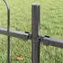 vidaXL Gartenzaun 8 Stk. Grau 13,6 x 1,2 m Pulverbeschichteter Stahl (3334156)