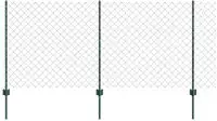 vidaXL Kettenzaun mit Pfosten 10 x 1 m PVC-beschichteter Stahl Gr&uuml;n
