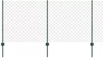 vidaXL Kettenzaun mit Pfosten 10 x 1 m PVC-beschichteter Stahl (3336240)