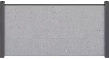 GroJa Vorgartenzaun BasicLine 180 x 90 cm Concrete Grey