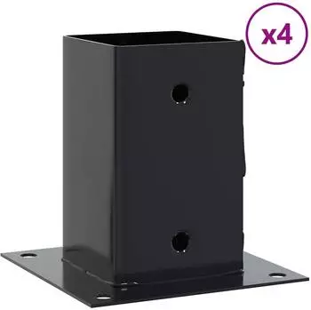 vidaXL Pfostenanker quadratisch 4 Stk. Anthrazit 91x91mm (42000028)