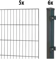 GARDEN N MORE Einstabmattenzaun "Standard" 5 Elemente f&uuml;r 10 m, LxH: 200 x 103...