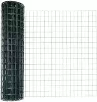 vidaXL Euro-Zaun mit Pfosten 10 x 1 m PVC-beschichteter Stahl Gr&uuml;n