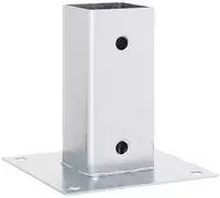 vidaXL Pfostentr&auml;ger Quadratisch 4Stk. Silber 71x71mm Verzinkter Stahl