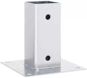 vidaXL Quadratische Pfostentr&auml;ger 4 Stk. silber 71x71mm Stahl (42000006)