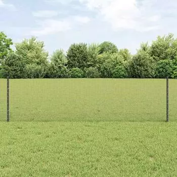 vidaXL Schwei&szlig;drahtzaun mit Pfosten 25 x 0,6 m (3336590)
