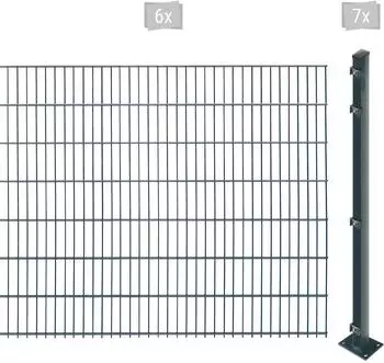 Arvotec EASY 143 12 m x 143 cm Set (6 Zaunelemente + 7 Pfosten) anthrazit (27247018)