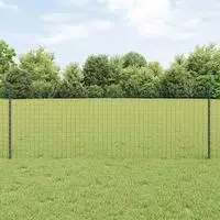 vidaXL Eingebetteter Zaunpfosten 5 Stk. Grau 120 cm